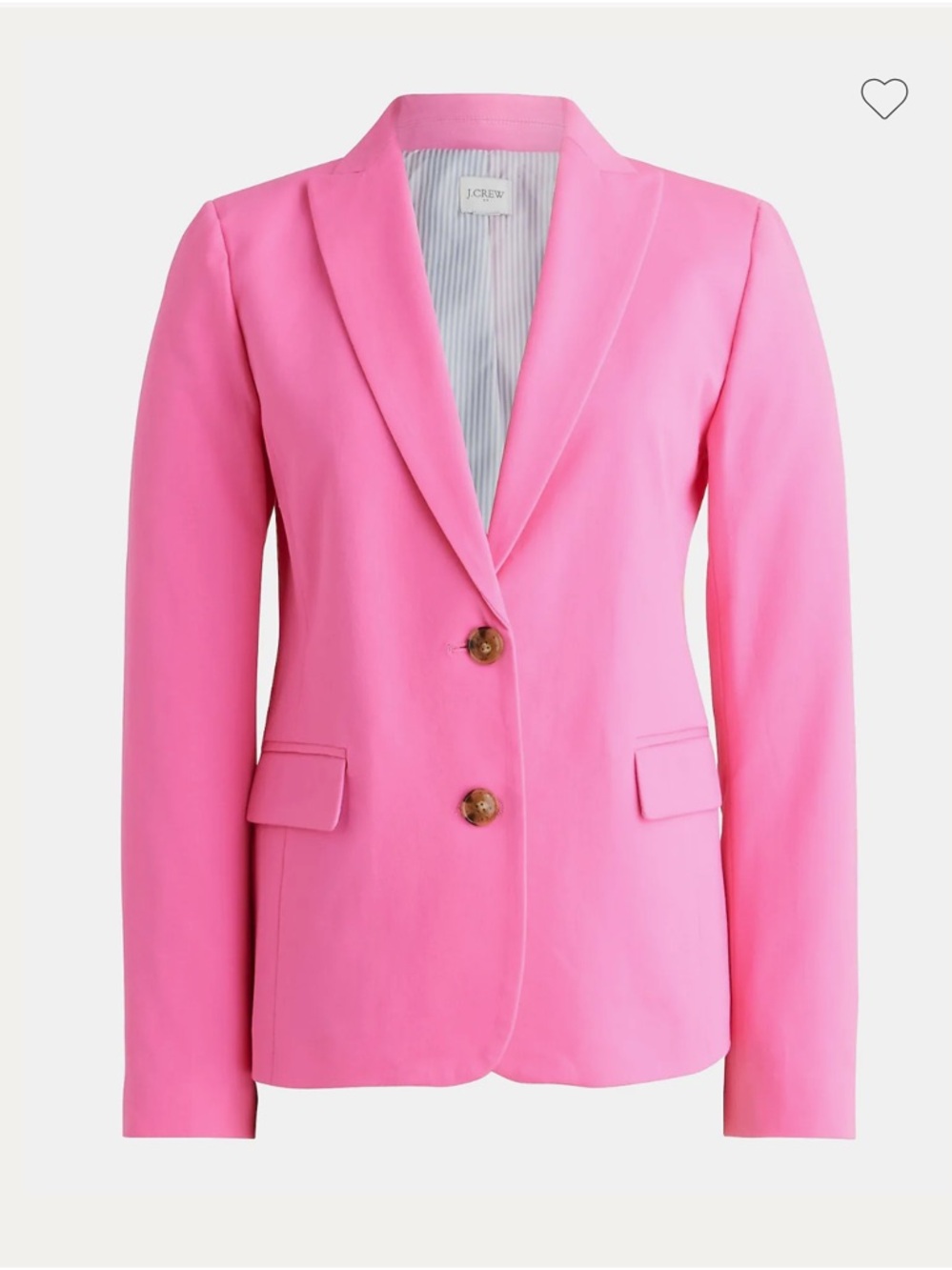 J. Crew Pink Two-Button Tailored Blazer Flamingo Color